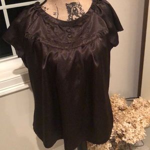 Apt 9 polka dotted brown blouse